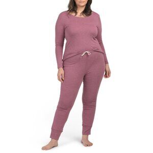 INK + IVY Fig Long Sleeve Scoop Neck Modal Blend Top And Leggings Set